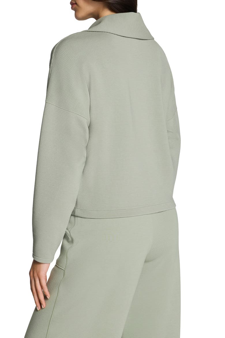AirEssentials French Rib Quarter Zip Pullover, Alternate, color, SAGE BRUSH