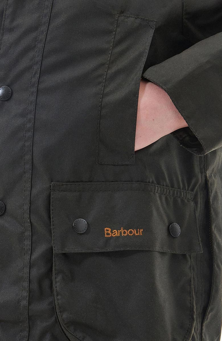 Barbour Kids' Beaufort Water Resistant Waxed Jacket, Alternate, color, 