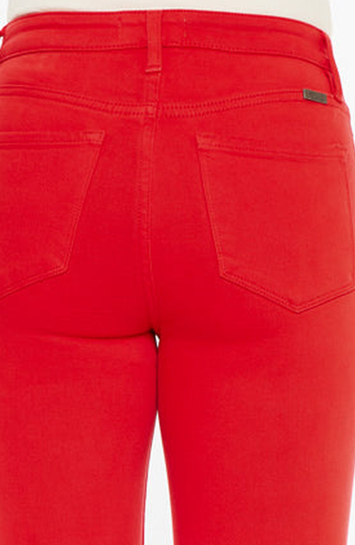 Kancan Ami High Rise Bootcut Jeans In Red