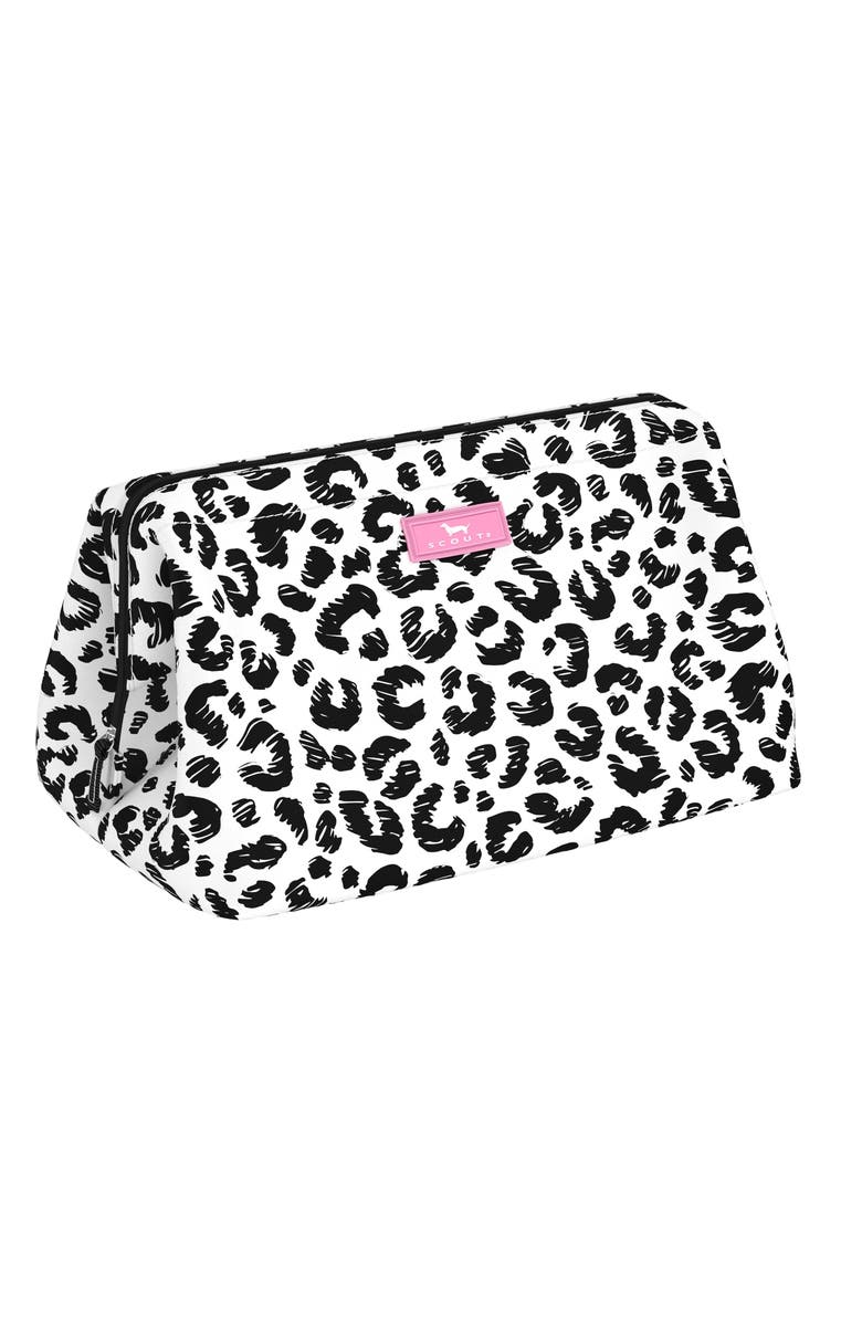 SCOUT Big Mouth Makeup Bag, Main, color, Cat Skills