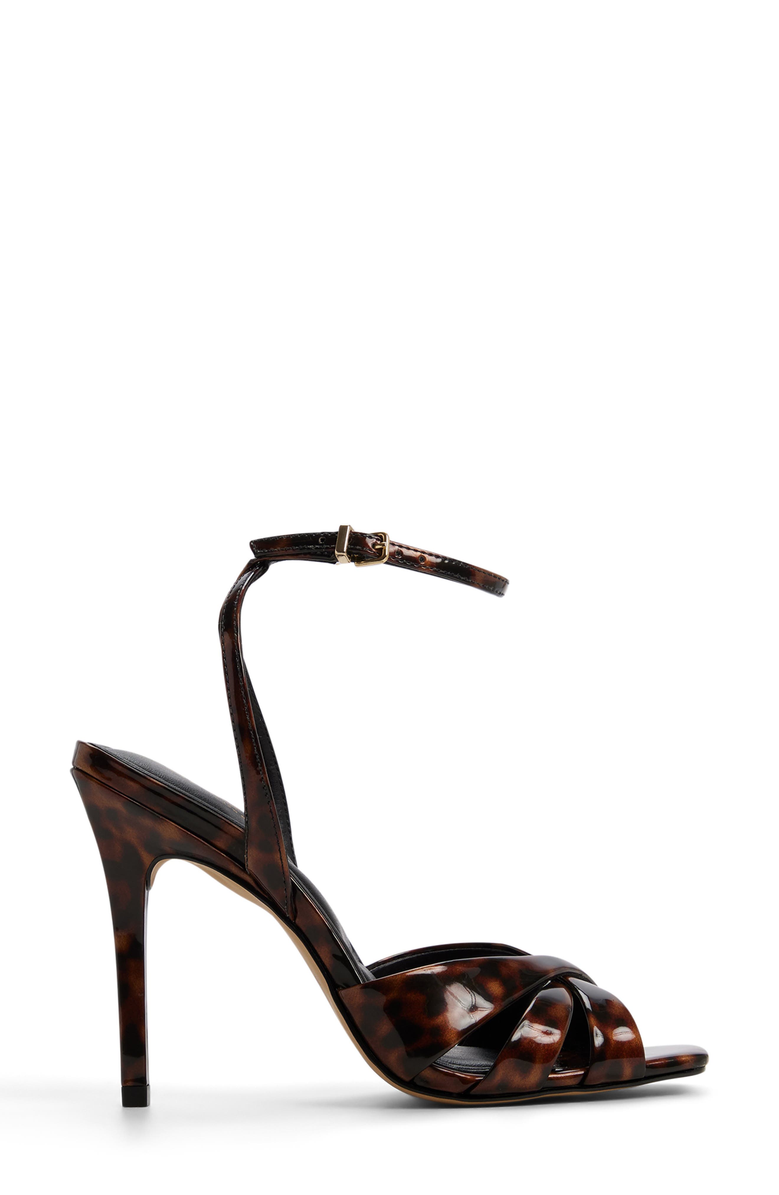 ALDO Meteora Ankle Strap Sandal, Alternate, color, Brown