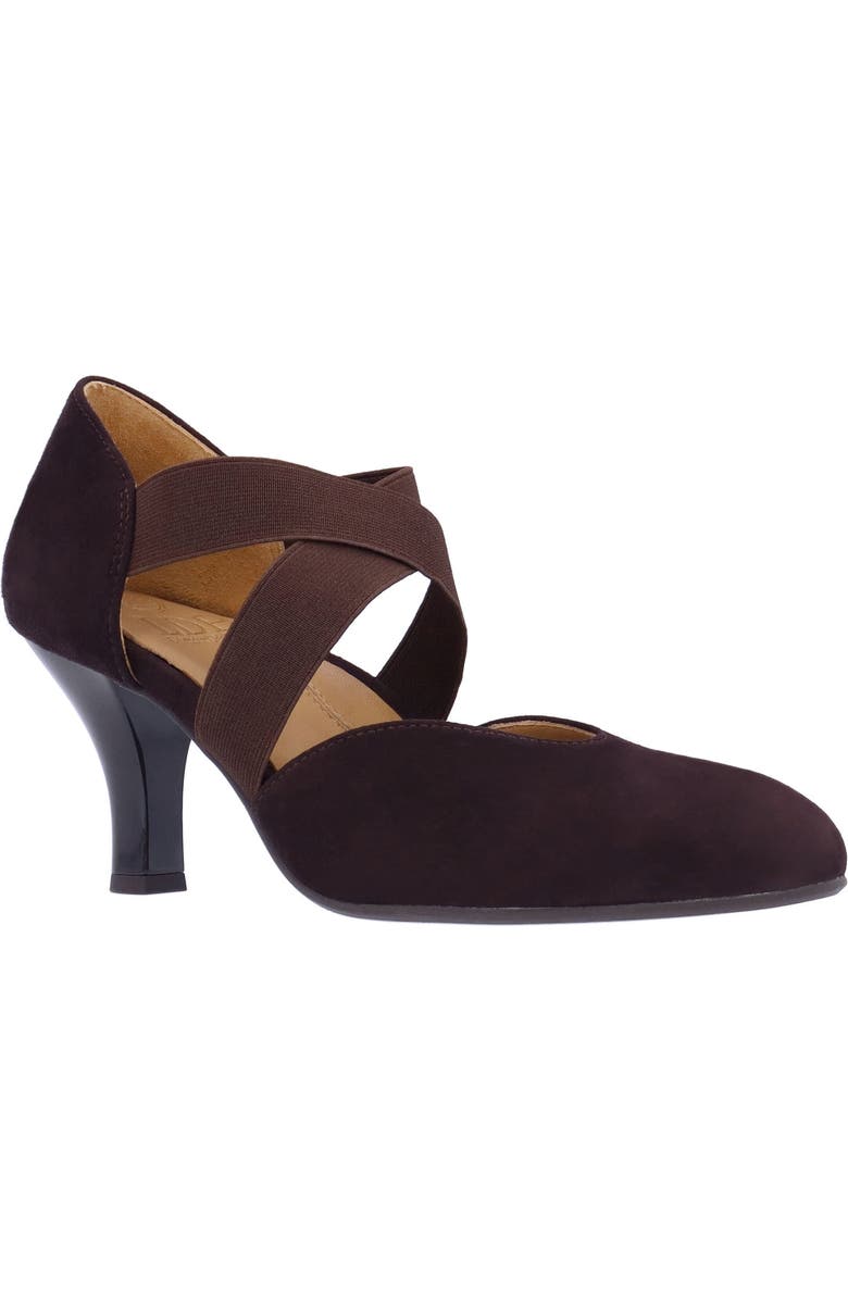 L'Amour des Pieds Bishar Crisscross Pump, Main, color, Chocolate