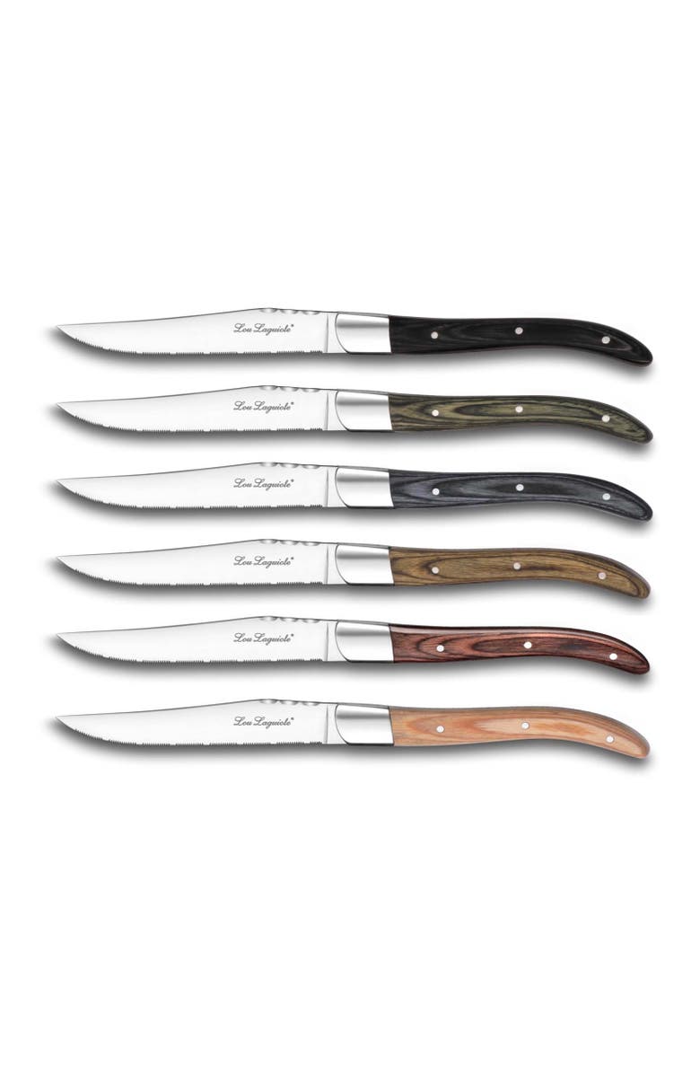 Couzon Louis Assorted Set Steak Knife Set of 6, Main, color, Silver