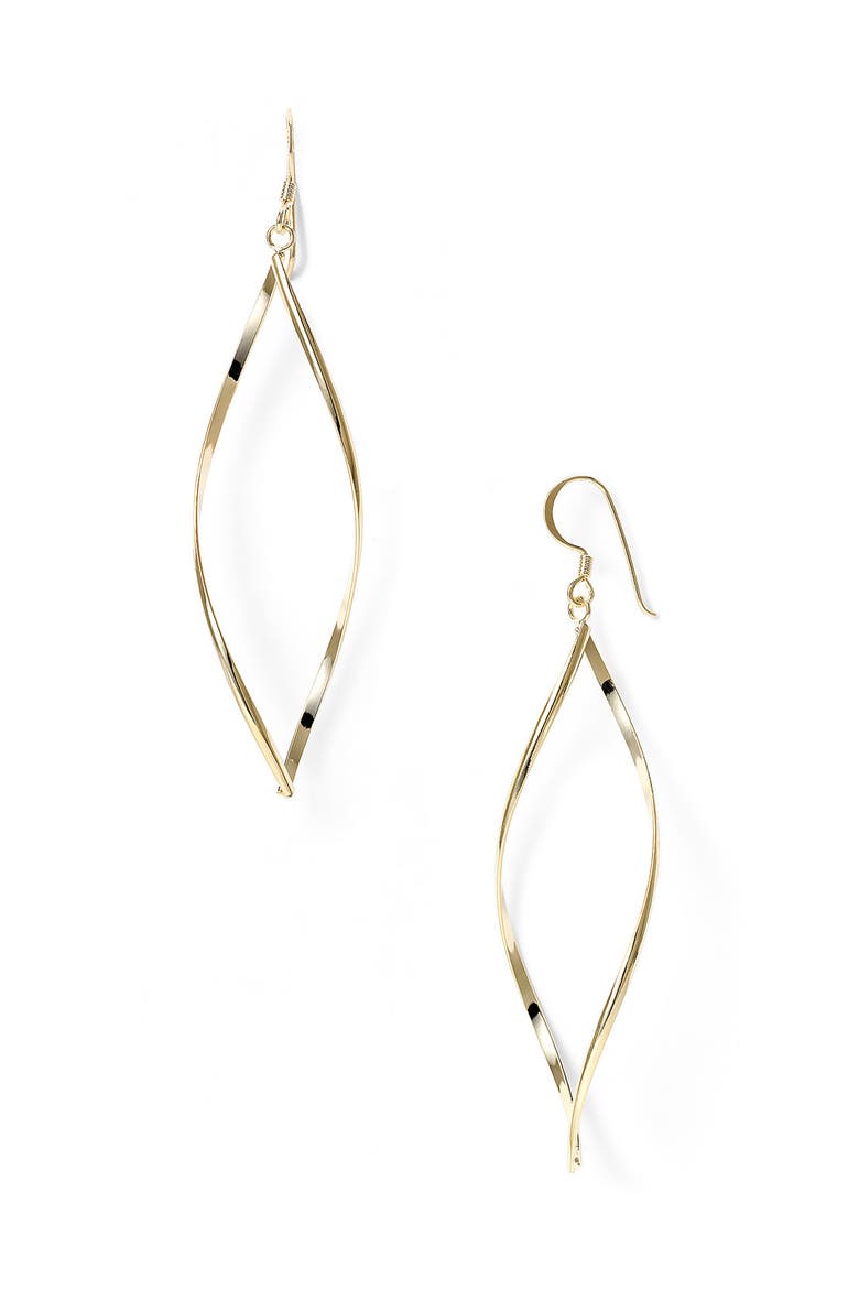 Argento Vivo Marquise Earrings, Alternate, color, GOLD VERMEIL HIGH POLISH