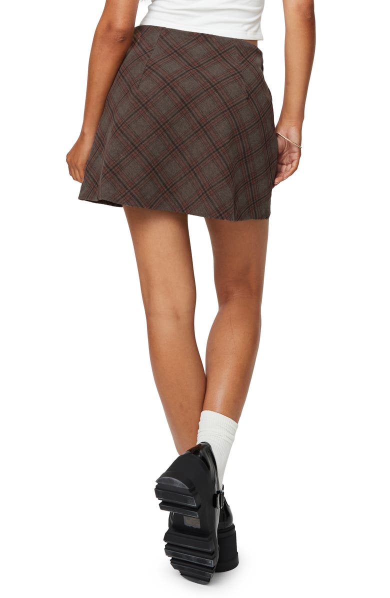 Princess Polly Fike Plaid Cotton Blend Miniskirt, Alternate, color,