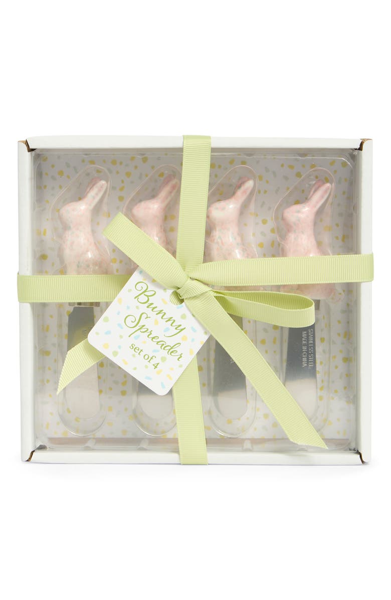 ONE HUNDRED 80 DEGREES 4-Piece Bunny Spreader Knife Set, Alternate, color, Pink