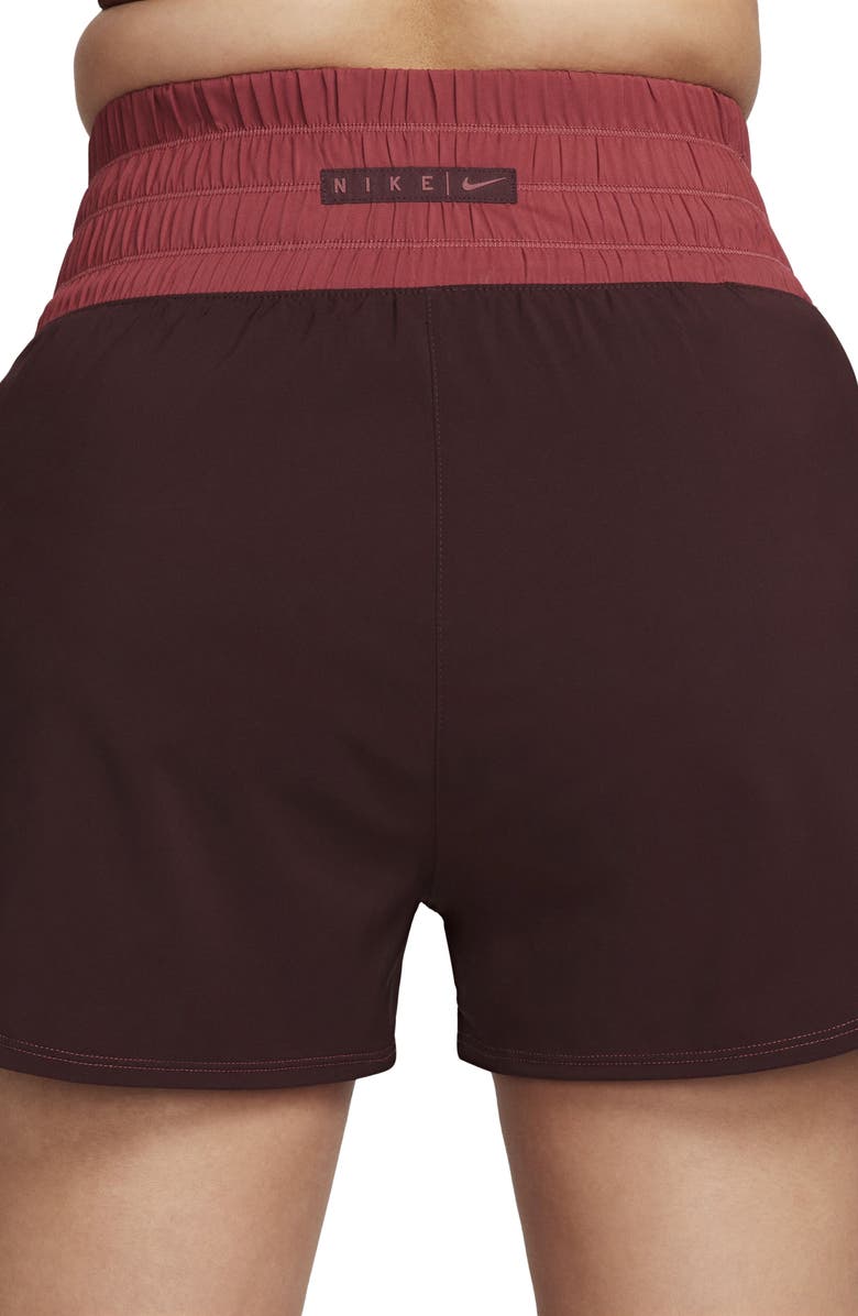 Nike Ultra High Waist Brief Lined Shorts, Alternate, color, Burgundy Crush/ Cedar
