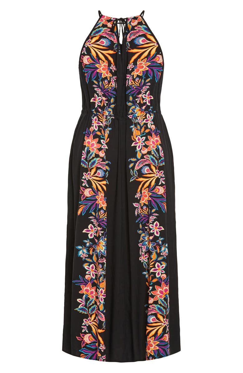 City Chic Island Floral Maxi Dress, Alternate, color, 