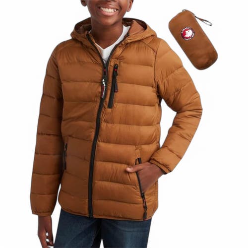 Canada Weather Gear Kids' Boys' Lightweight Packable Puffer Jacket In Brown