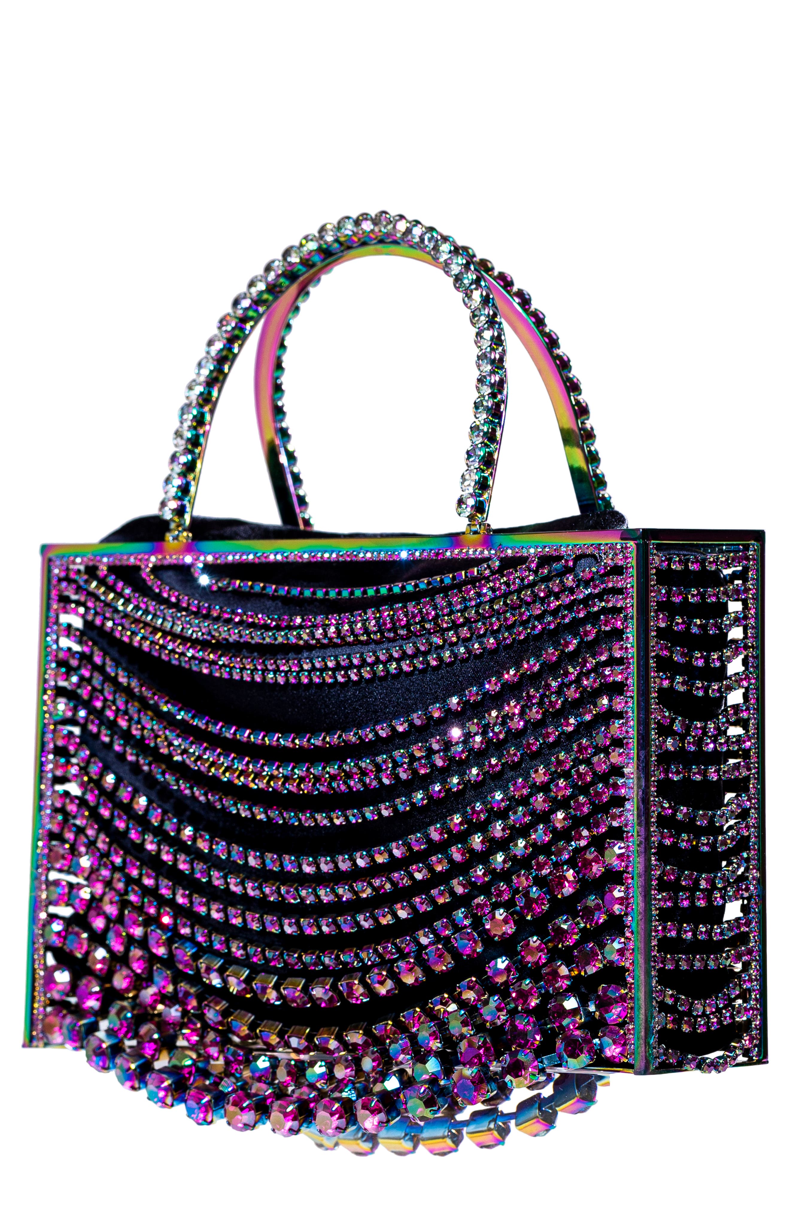 Benedetta Bruzziches Giulietta degli Spiriti Crystal Embellished Minaudière, Main, color, 