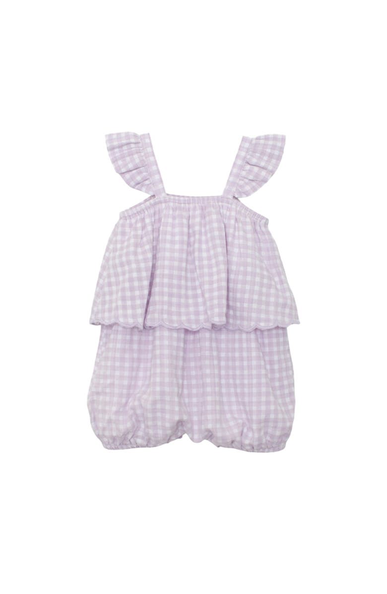 Mabel + Honey Sugar Plum Sleeveless Romper, Main, color, Checkered