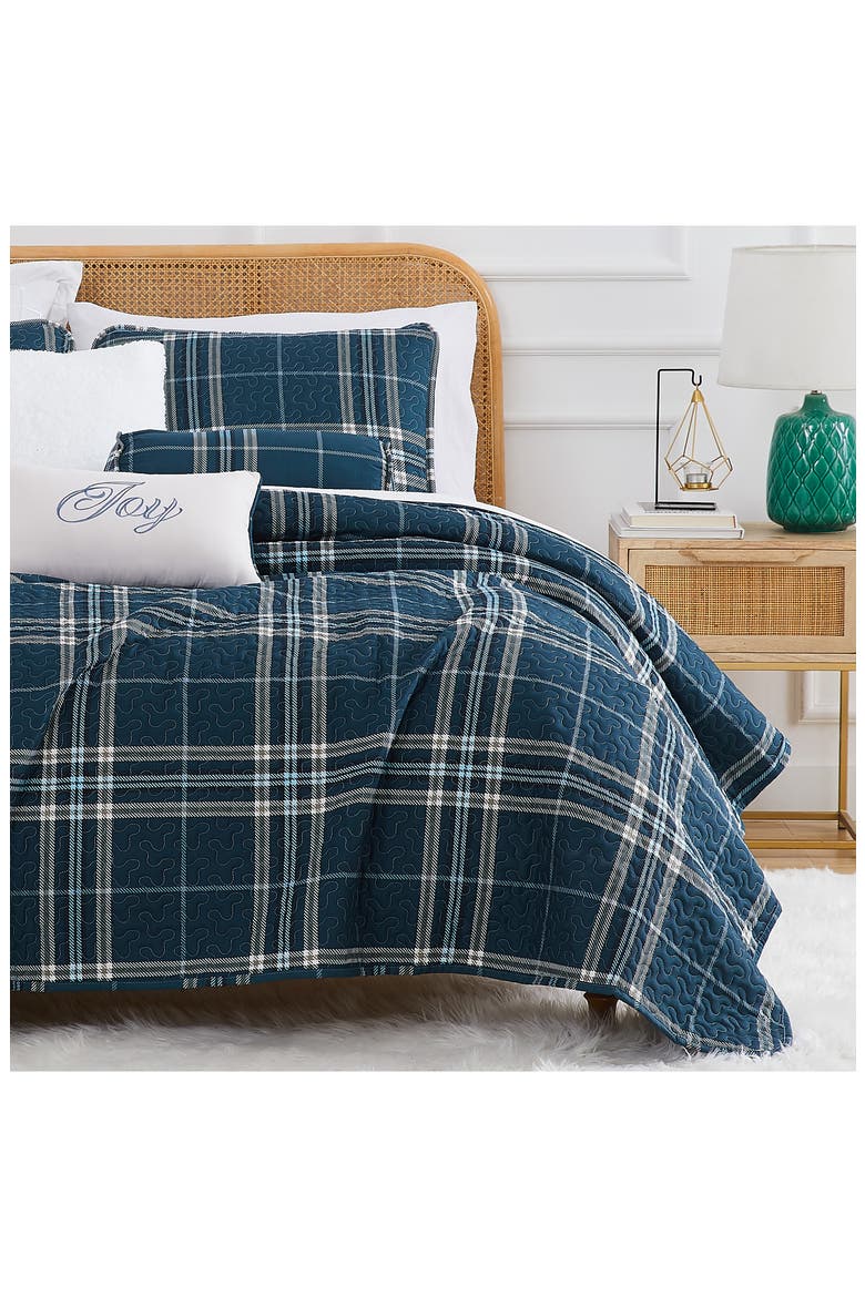Vilano Plaid Quilt Bedding Set, Alternate, color, BLUE