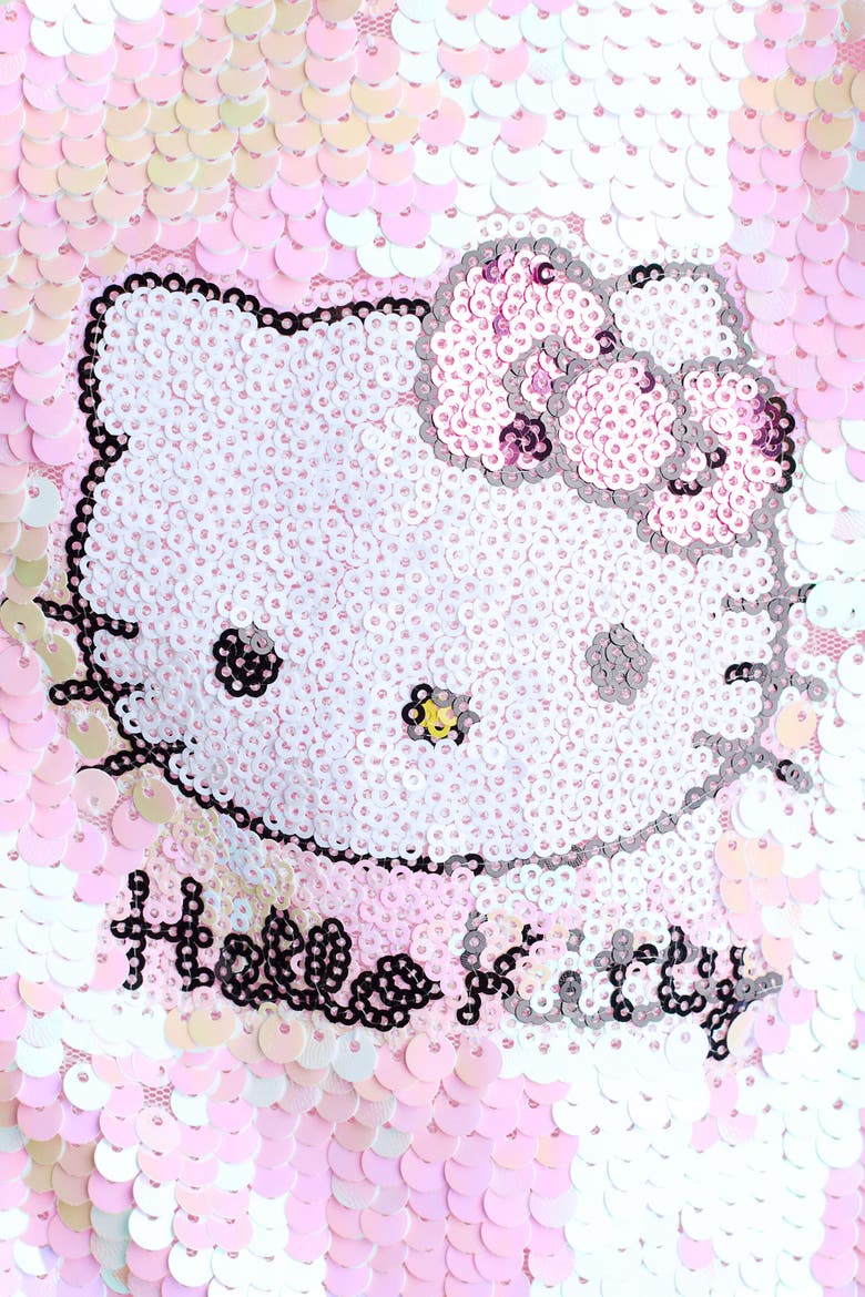 Sequined Bomber Jacket, Alternate, color, Pink/Hello Kitty
