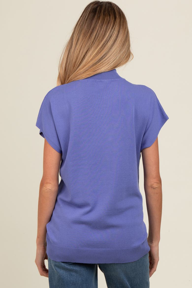 Mock Neck Knit Top, Alternate, color, Periwinkle