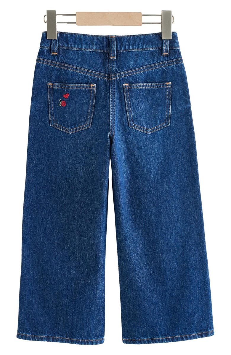 NEXT Kids' Embroidered Flare Jeans, Alternate, color, Blue