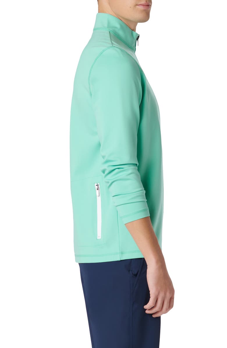 Bugatchi Quarter Zip Pullover, Alternate, color, Mint