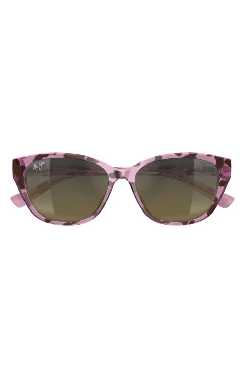 54mm Polarized Gradient Cat Eye Sunglasses