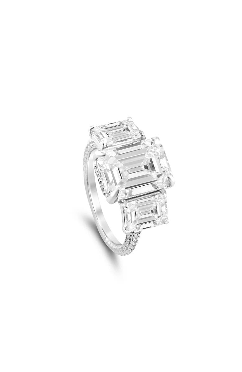 Anna Zuckerman Milana 3 Stone Ring, Alternate, color, Platinum