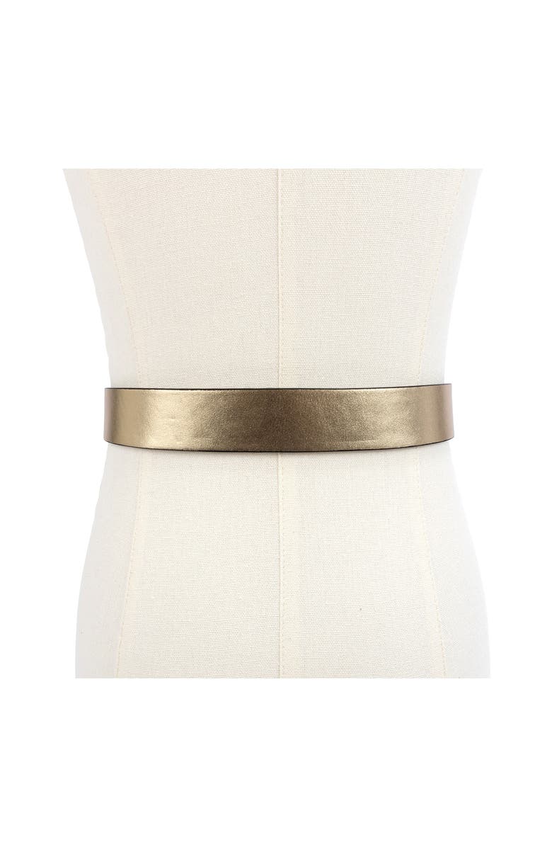 Kurt Geiger London Metallic Leather Belt, Alternate, color, 