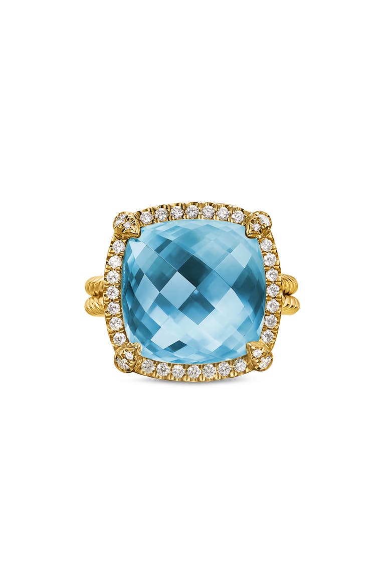 Chatelaine® Pavé Bezel Ring, Main, color, 18K YELLOW GOLD