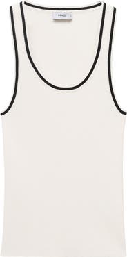MANGO Tipped <br /><br />Tipped Knit Tank