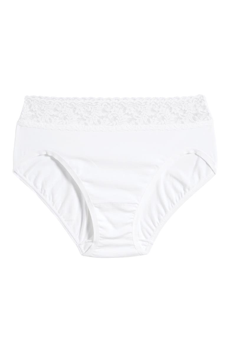 Stretch Supima® Cotton French Briefs, Alternate, color, WHITE