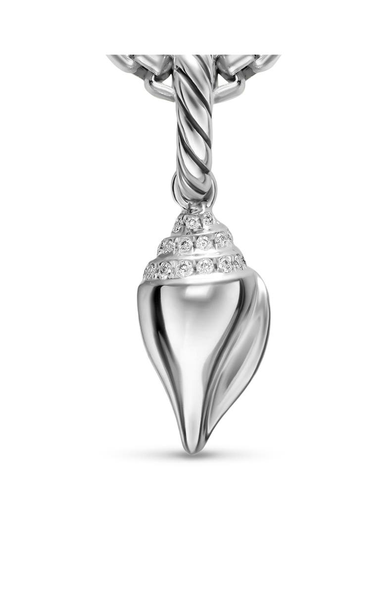 David Yurman Petite Pavhell Amulet in Sterling Silver with Diamonds, Alternate, color, Silver Pave