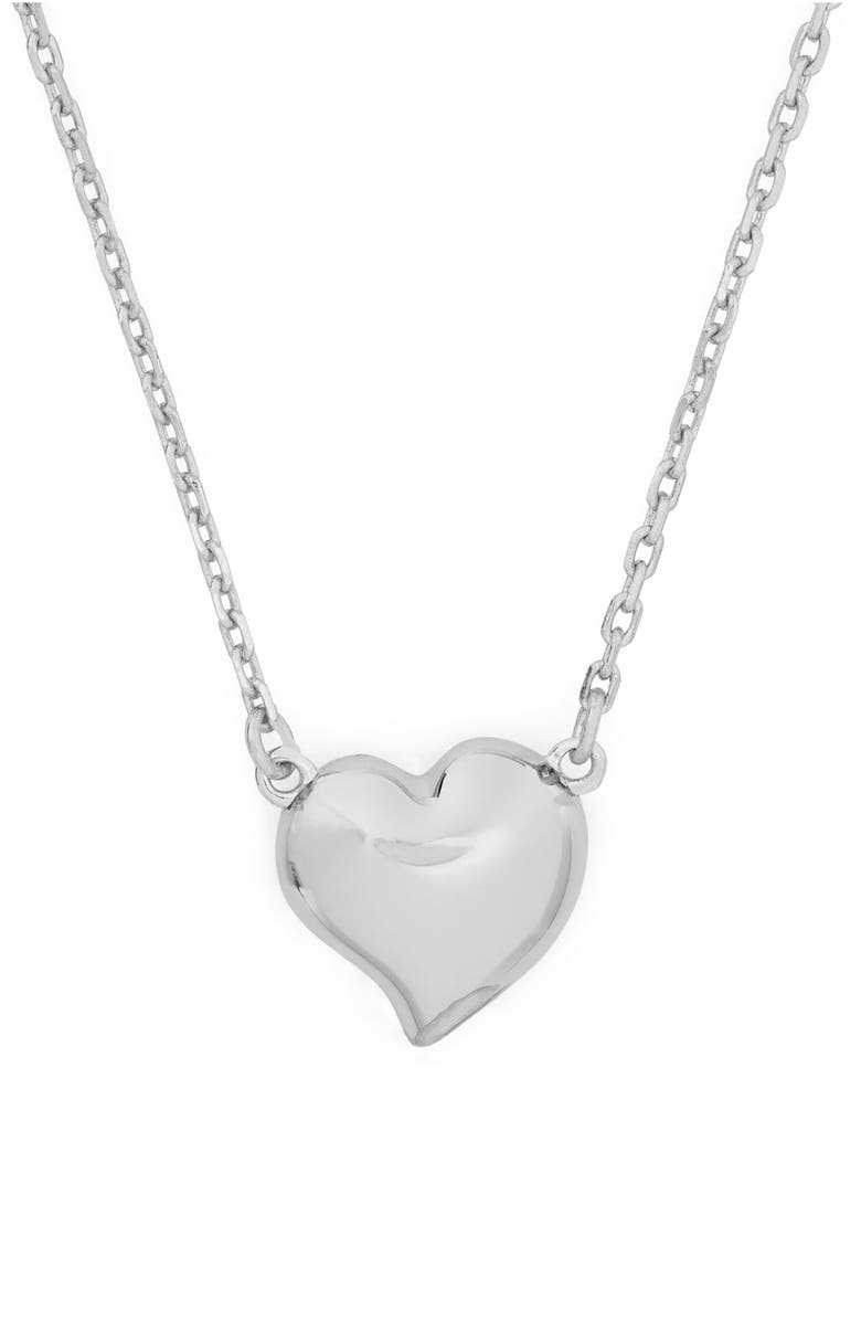 Kate Spade New York heart pendant necklace, Main, color, Silver