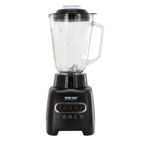6 Cup 500-Watt Glass Jar 12 Preset Function Blender in Black