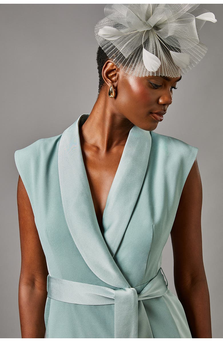 Coast Tux Satin Midi Dress, Alternate, color, Sage