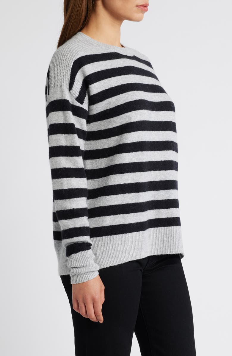 Caslon<sup>®</sup> Stripe Crewneck Sweater, Alternate, color, 