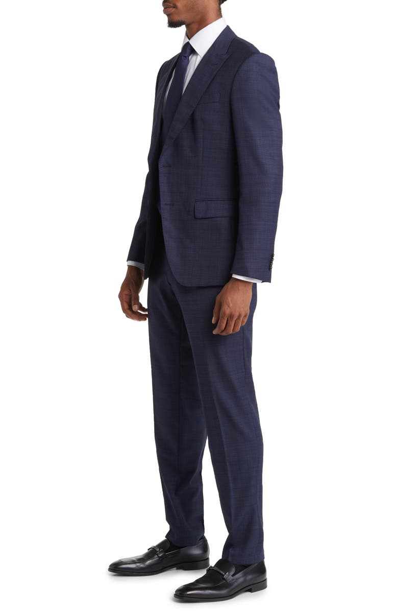 BOSS Huge Stretch Virgin Wool Suit, Alternate, color, 