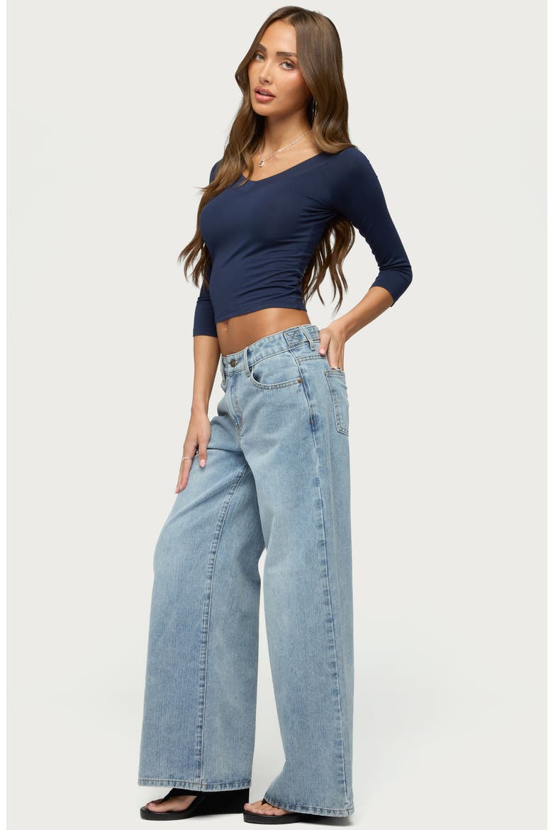 Darynne Low Rise Wide Leg Jeans, Alternate, color, LIGHT-BLUE-WASHED