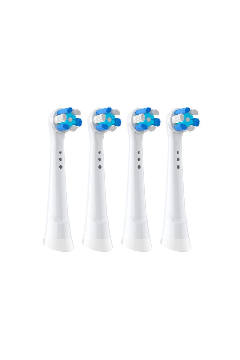 4-Pack Replacement Brush Heads Compatible with Oral-B iO Series 2-10, Main, color, White