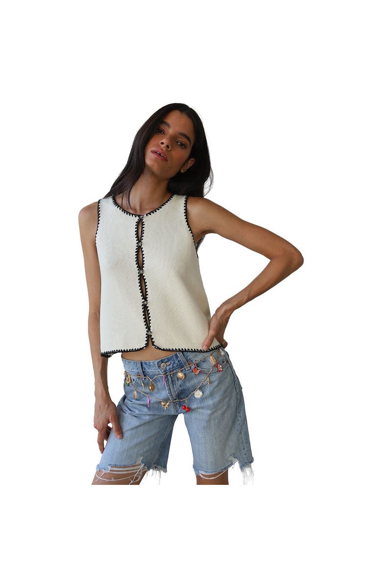 Callahan Mala Knit Stitch Tank Top - Women's, Main, color, Creme