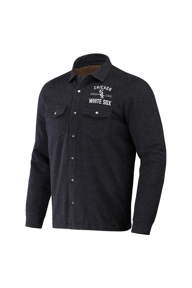 Men's Darius Rucker Collection by Fanatics Black Chicago White Sox Ringstop Full-Snap Shacket, Alternate, color, Black