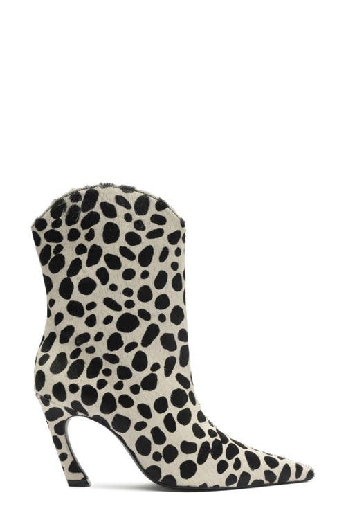 Schutz Maryann Curve Genuine Calf Hair Pointed Toe Bootie