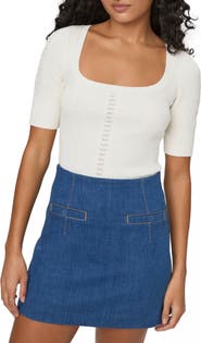 PAIGE Kiley Pointelle Top