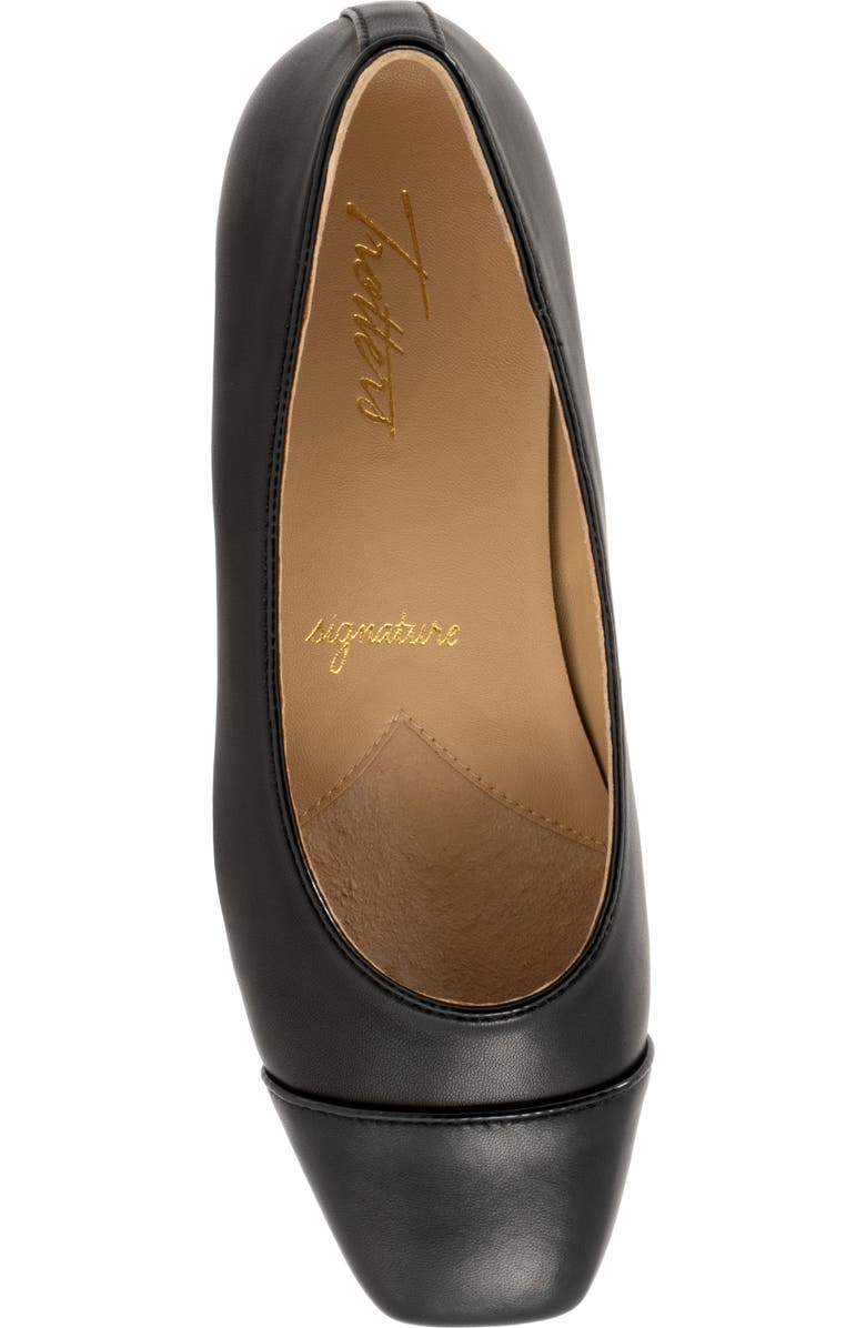 Trotters Harbor Cap Toe Flat, Alternate, color, Black