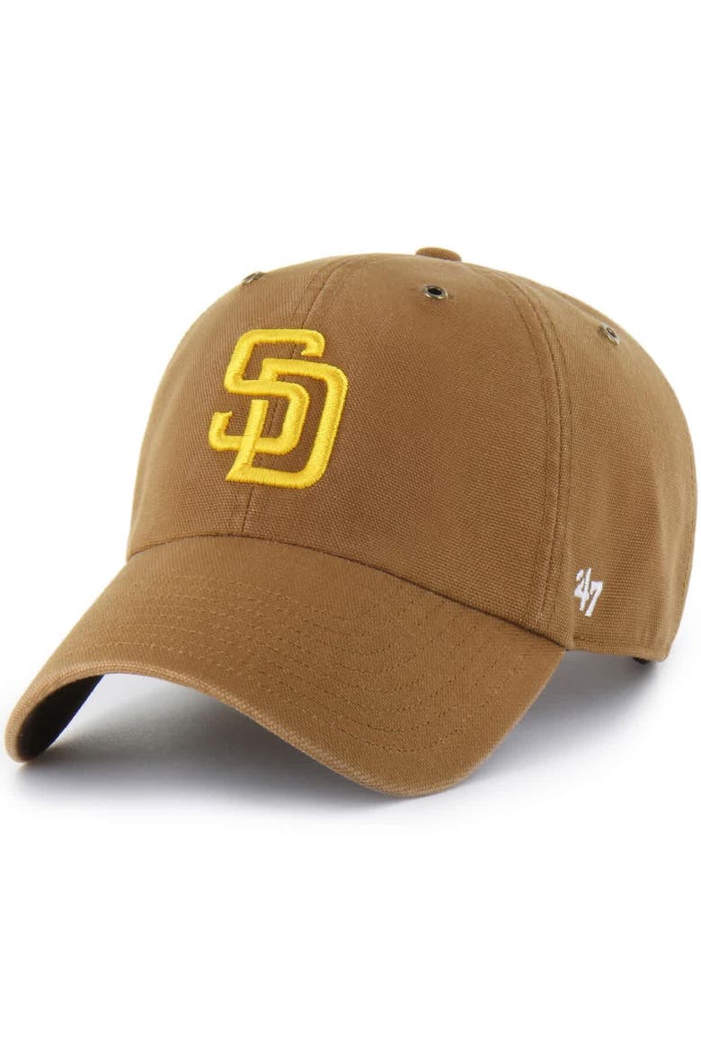 Men's Carhartt x '47  Brown San Diego Padres Clean Up Adjustable Hat, Main, color, Brown