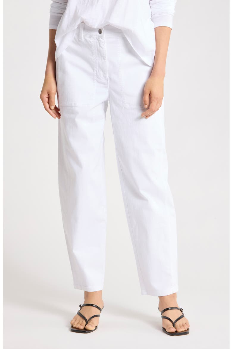 Ankle Lantern Leg Jeans, Main, color, WHITE