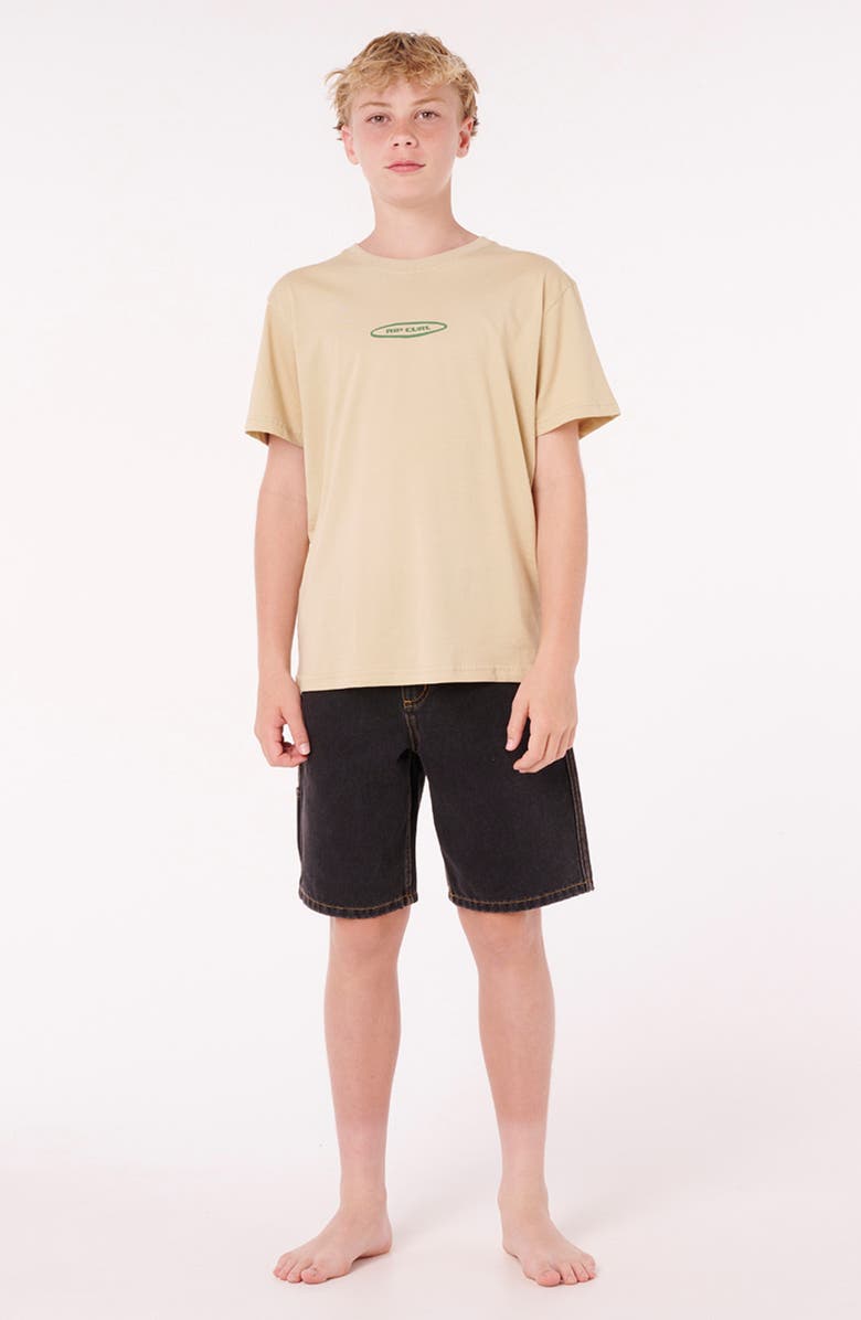 Rip Curl Kids' Hyped Up Denim Carpenter Shorts, Alternate, color, Washed Black