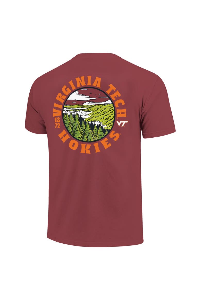 Men's  Maroon Virginia Tech Hokies Comfort Colors Thick Lined Landscape T-Shirt, Alternate, color, Maroon