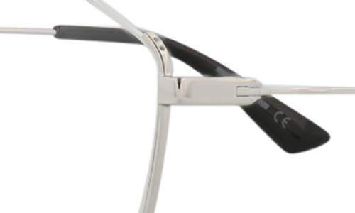 Alexander Mcqueen Mcqueen 56mm Cat Eye Optical Glasses In Silver Silver Transparent