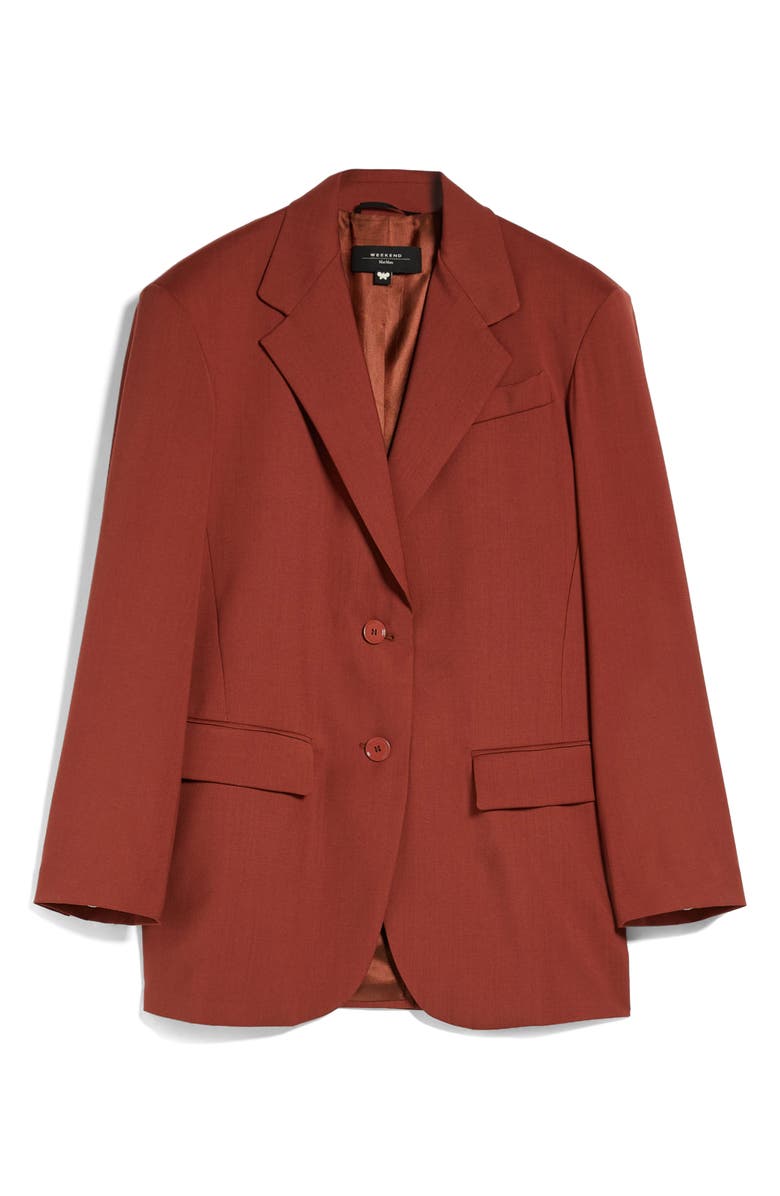 Weekend Max Mara Veber Single Breasted Virgin Wool Blazer, Alternate, color, 