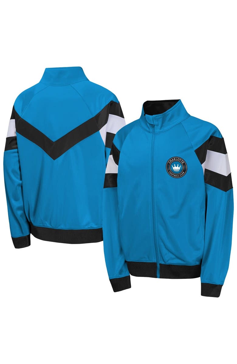 Outerstuff Youth  Blue Charlotte FC Field General Track Full-Zip Jacket, Alternate, color, 