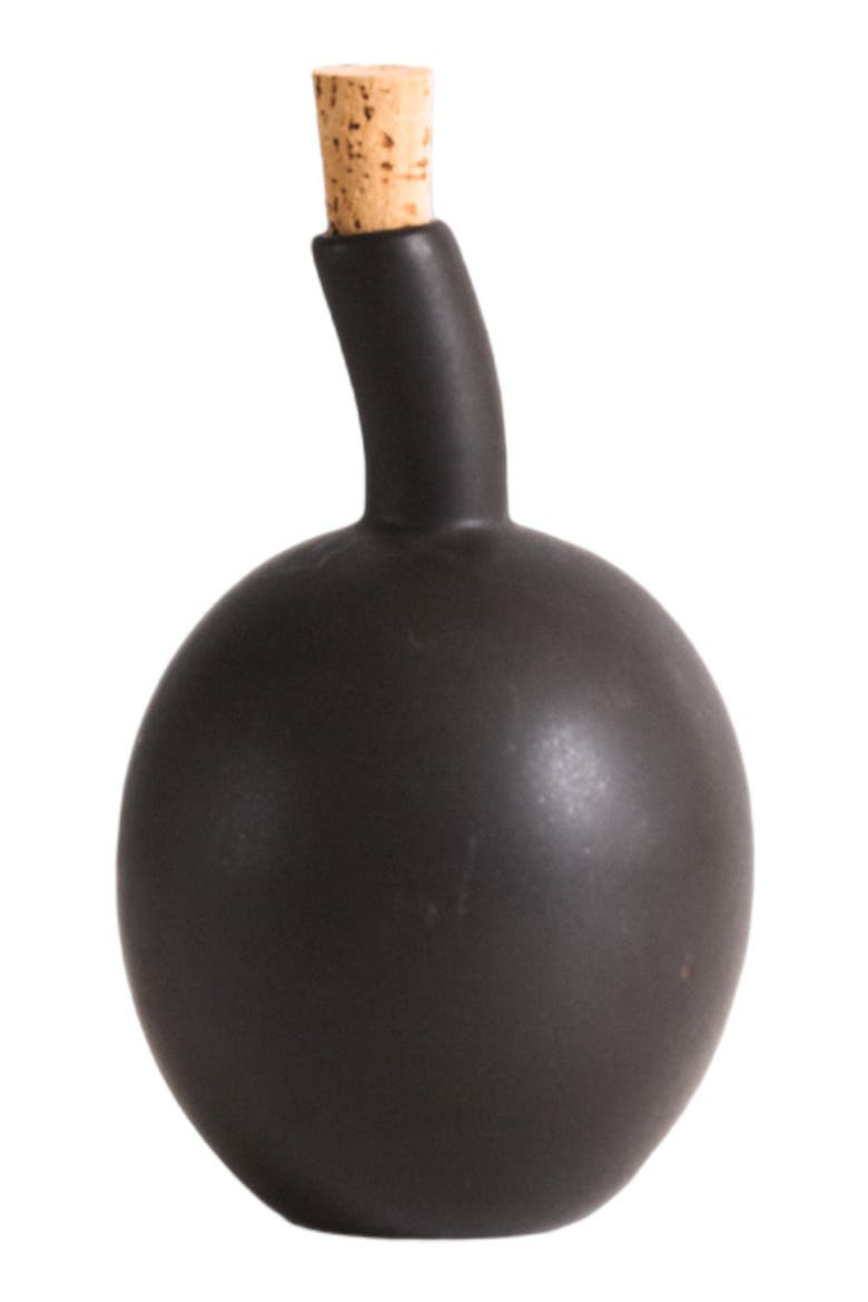 Stoneware Olive Oil Dispenser | Zitouna 34 oz, Main, color, Black