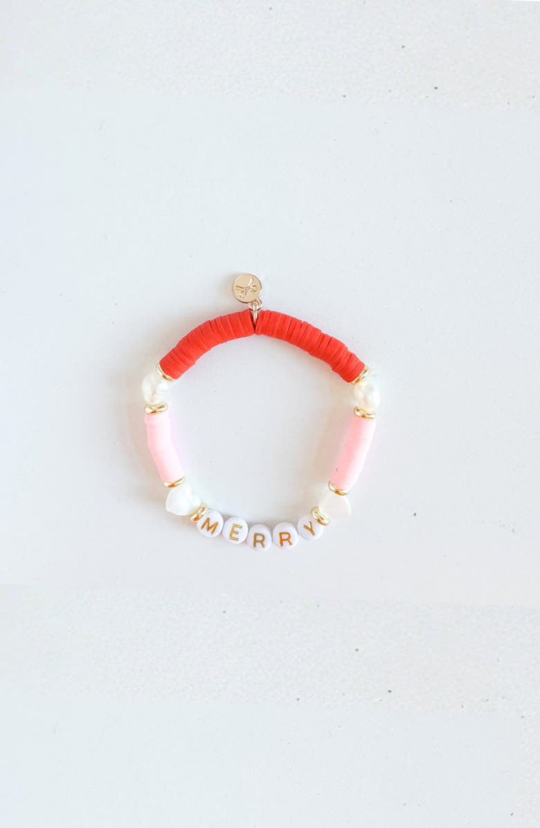 Bits & Bows Merry Bracelet, Main, color, Red