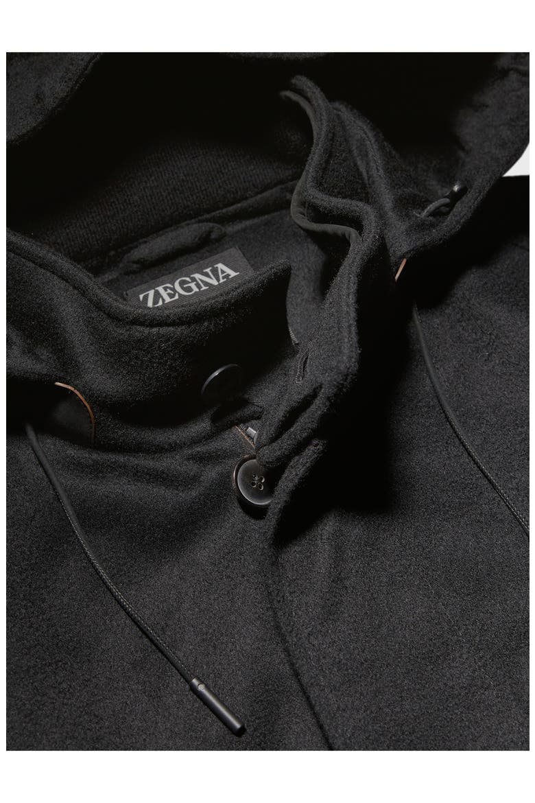 Oasi Cashmere Lite Hooded Jacket, Alternate, color, BLACK