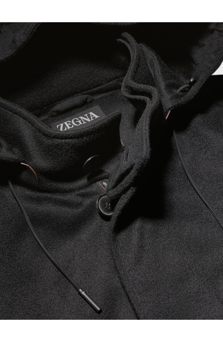 ZEGNA Oasi Cashmere Lite Hooded Jacket, Alternate, color, Black